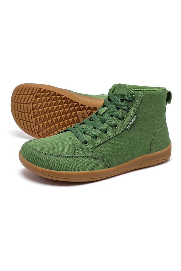 Barefoot Shoes for Women Men | Wide Toe Box | High Top Canvas | Comfortable Trail Running Sneaker