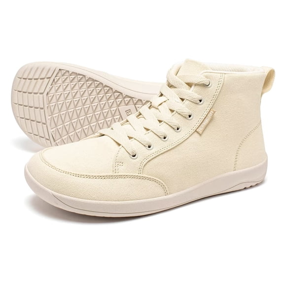 HOBIBEAR Barefoot Shoes for Women Men | Wide Toe Box | High Top Canvas | Comfortable Trail Running Sneaker