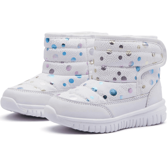 HOBIBEAR Boys Girls Toddler Snow Boots Waterproof Slip Resistant Outdoor Kids Winter Shoes