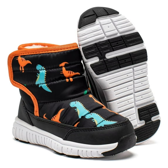 HOBIBEAR Boys Girls Toddler Snow Boots Waterproof Slip Resistant Outdoor Kids Winter Shoes