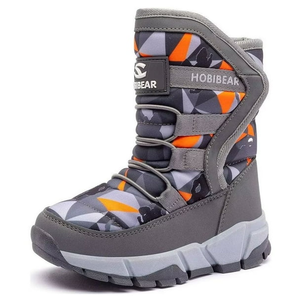 HOBIBEAR Boys Girls Winter Snow Boots, Waterproof Warm, Sizes