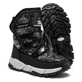 HOBIBEAR Boys' Waterproof Winter Snow Boots with Insulation for