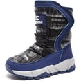 thumbnail image 1 of HOBIBEAR Boys Snow Boots Winter Waterproof Slip Resistant Shoes Blue,10 Toddler, 1 of 8