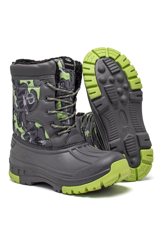 Boys' Waterproof Winter Snow Boots with Insulation for Cold Weather