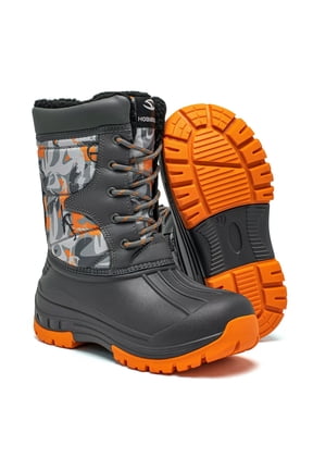 Boys' Waterproof Winter Snow Boots with Insulation for Cold Weather