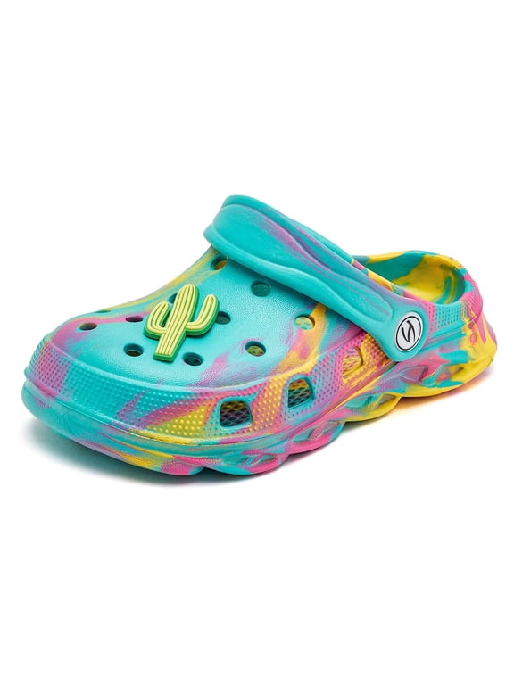 Boys and Girls Classic Graphic Garden Clogs Slip on Water Shoes(Toddler/Little Kids/Big Kids)