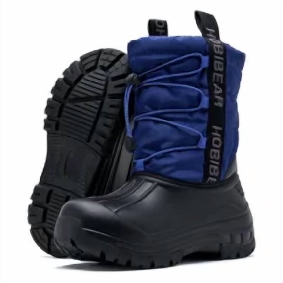 HOBIBEAR Kids Winter Snow Boots — Waterproof Mid-Calf Design, Cozy Faux Fur Lining, Durable Non-Slip Outsole, Perfect for Boys and Girls in Snowy Days and Outdoor Adventures