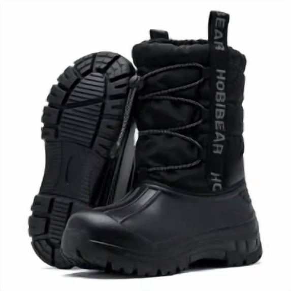 HOBIBEAR Kids Winter Snow Boots — Waterproof Mid-Calf Design, Cozy Faux Fur Lining, Durable Non-Slip Outsole, Perfect for Boys and Girls in Snowy Days and Outdoor Adventures