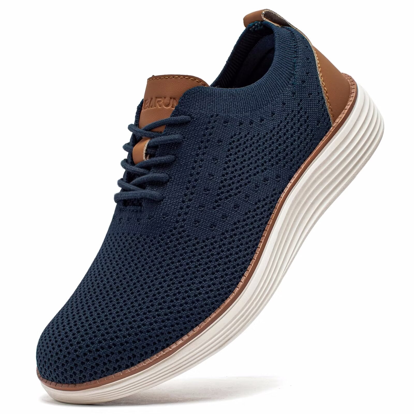 HOBIBEAR Men's Oxfords Lightweight Mesh Dress Fashion Sneakers Business Casual Walking Shoes
