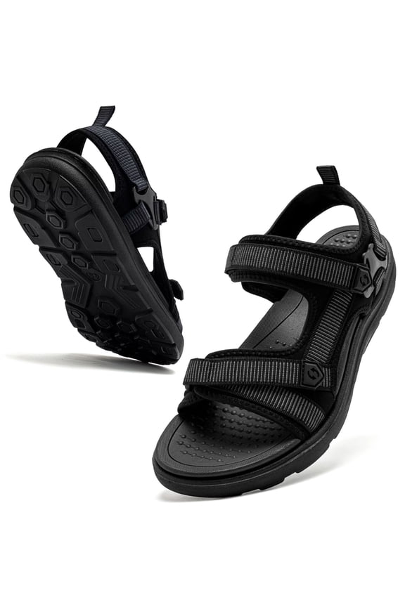 Mens Hiking Sandals with Arch Support Quick Drying Water Shoes