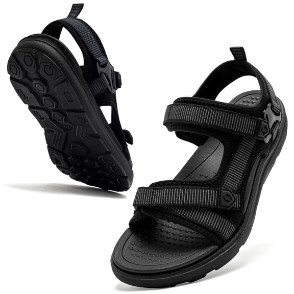 HOBIBEAR Mens Hiking Sandals with Arch Support Quick Drying Water Shoes