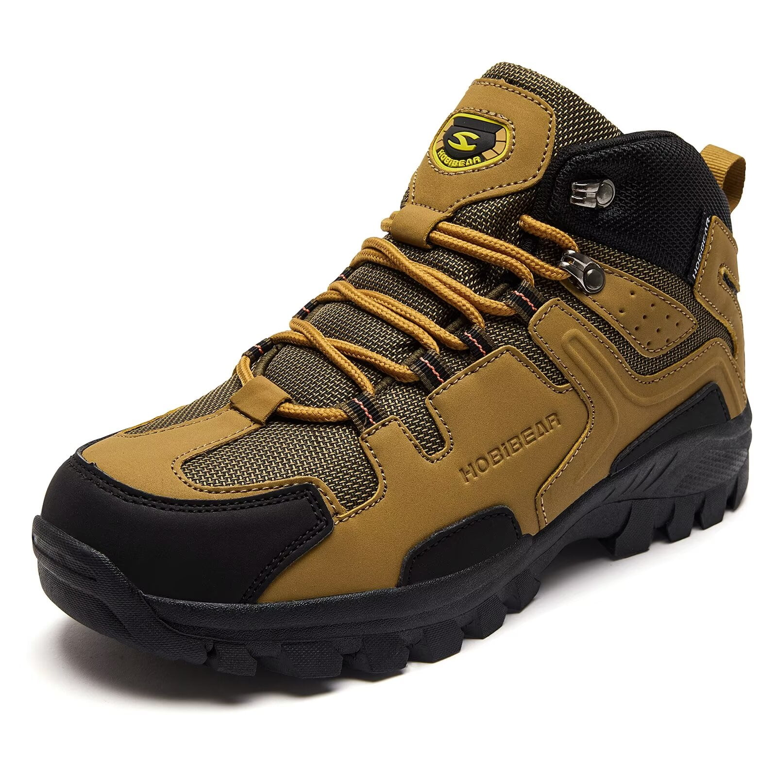 HOBIBEAR Men's Ankle High Waterproof Hiking Boots Outdoor Lightweight Shoes