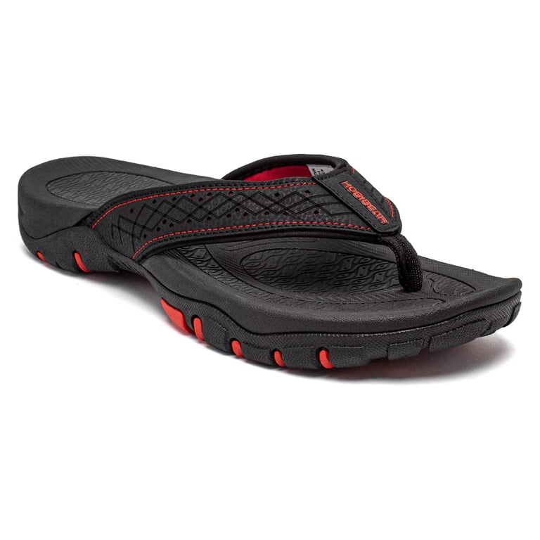 HOBIBEAR Mens Thong Sandals 11.5 Black Arch Support Indoor  display picture 3