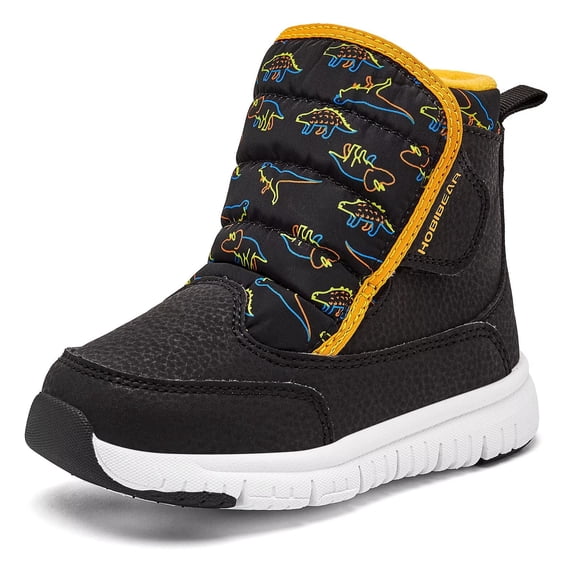 HOBIBEAR Toddler Boys Girls Snow Boots Winter Shoes Warm Lined Waterproof