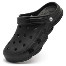 HOBIBEAR Unisex Garden Clogs Shoes Slippers Sandals for Women and Men Black,11 Women/9.5 Men