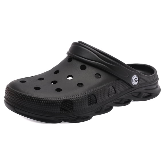HOBIBEAR Unisex Garden Clogs Shoes Slippers Sandals for Men and Women Black,6.5 Women/5.5 Men