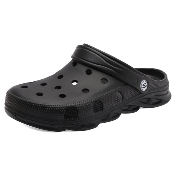 GUBARUN Unisex Garden Clogs Shoes Slippers Sandals for Men and Women Black,7.5 Women/6 Men