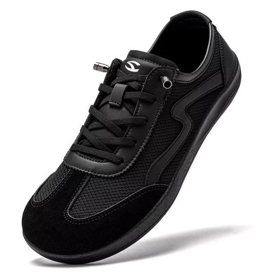 HOBIBEAR Unisex Wide Toe Box Slip-On Walking Shoes for Men Women, Lightweight Breathable Mesh Casual Sneakers with Elastic No-Tie Laces