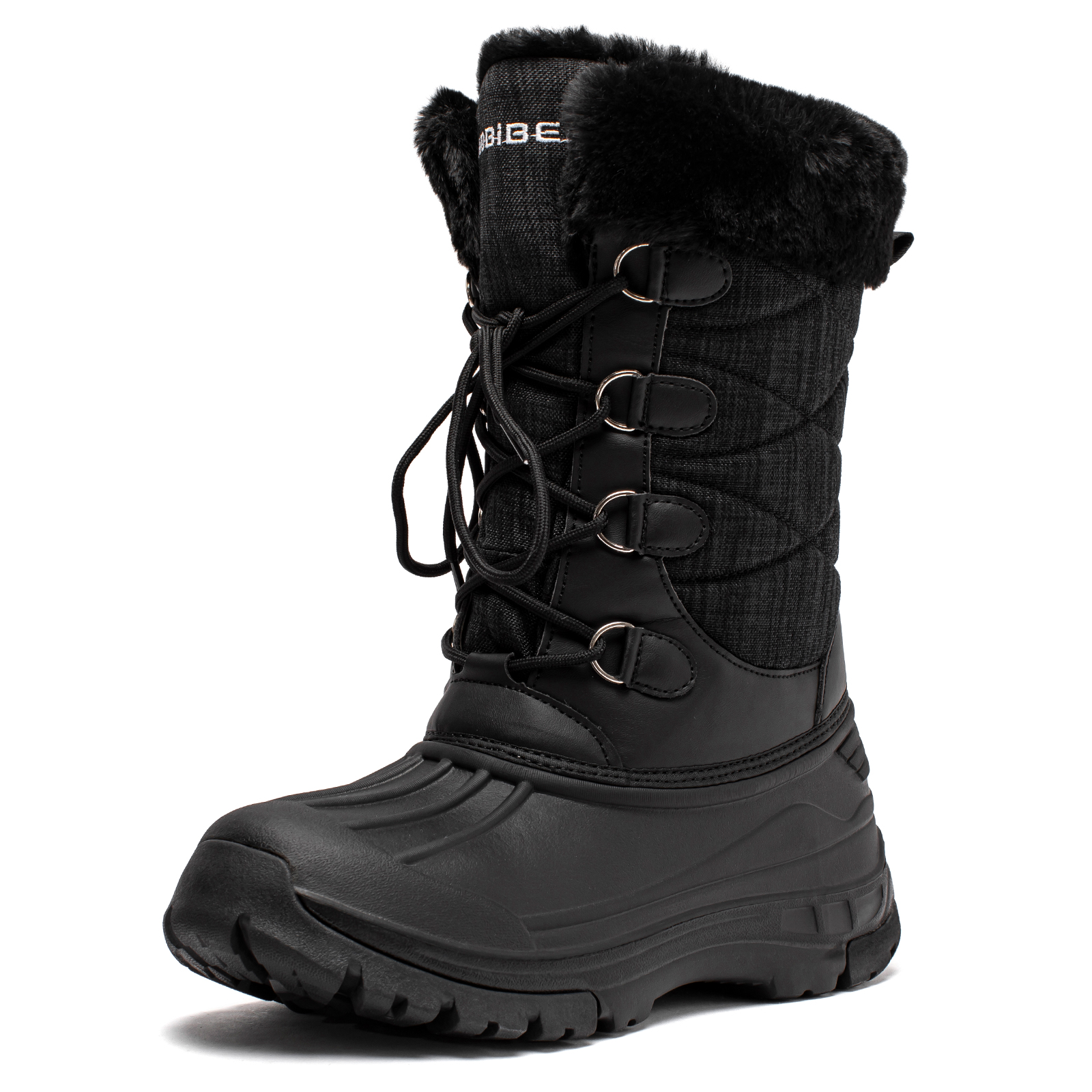 HOBIBEAR Women Waterproof MidCalf Snow Boot AntiSlip & Lace Up