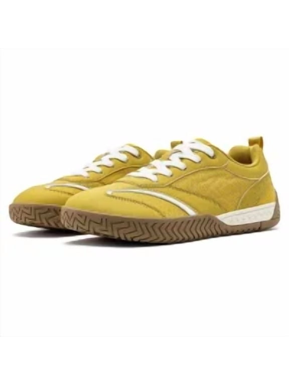 Women's Retro Barefoot Wide Lace-Up Sneakers — Retro Synthetic Upper with Vintage Colorways, Zero-Drop Sole, Flexible Gum Rubber Outsole, Casual Streetwear Style