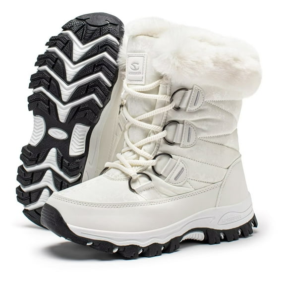 HOBIBEAR Women's Snow Boots Warm Insulated Faux Fur Lined Waterproof Mid-Calf Winter Boots