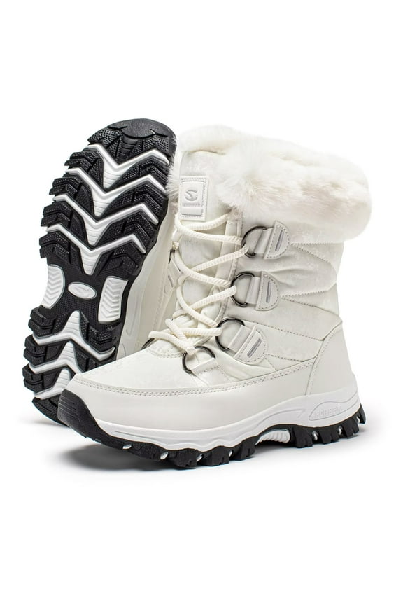 Women's Snow Boots Warm Insulated Faux Fur Lined Waterproof Mid-Calf Winter Boots
