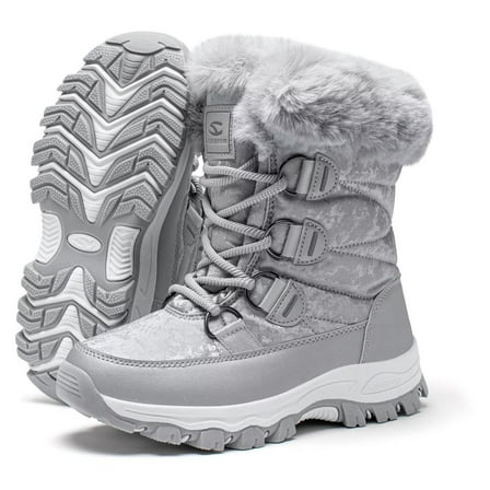 HOBIBEAR Women's Snow Boots Warm Insulated Faux Fur Lined Waterproof Mid-Calf Winter Boots