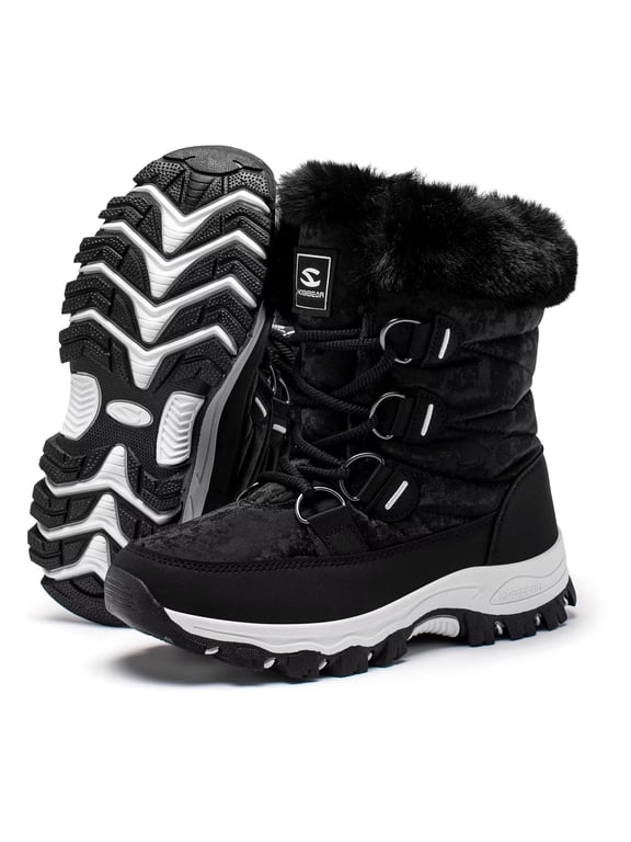Women's Snow Boots Warm Insulated Faux Fur Lined Waterproof Mid-Calf Winter Boots