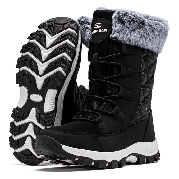 HOBIBEAR Women's Snow Boots Waterproof Slip Resistant Anti-Slip Cold Weather Winter Shoes