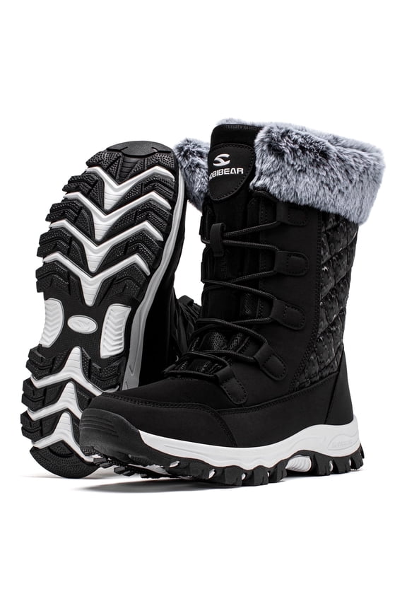 Women's Snow Boots Waterproof Slip Resistant Anti-Slip Cold Weather Winter Shoes