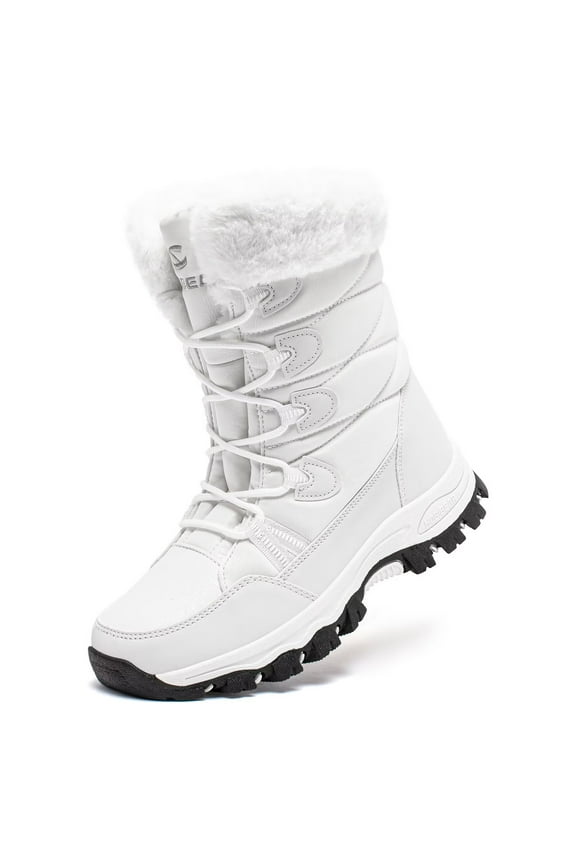 Women's Waterproof Winter Snow Boots Lightweight Warm Faux Fur Lined Mid-Calf Booties