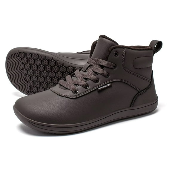 HOBIBEAR Women's Wide High-Top Barefoot Sneakers | Men's Mesh Lined Comfortable Ankle Bootie | Minimalist Zero Drop Sole