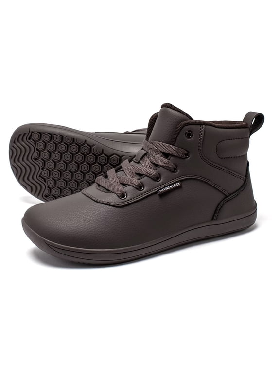 Women's Wide High-Top Barefoot Sneakers | Men's Mesh Lined Comfortable Ankle Bootie | Minimalist Zero Drop Sole