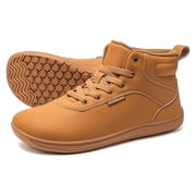 Women's Wide High-Top Barefoot Sneakers | Men's Mesh Lined Comfortable Ankle Bootie | Minimalist Zero Drop Sole