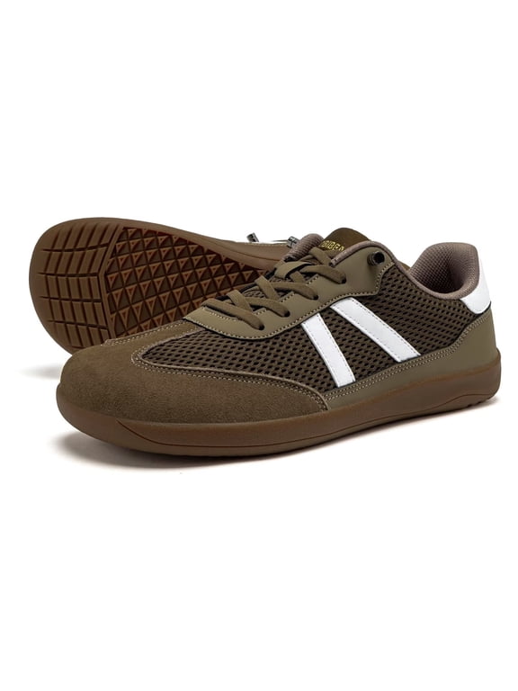 Women's Wide-Toe Casual Sneakers: Breathable Mesh-Synthetic Leather Upper, Lightweight Non-Slip Walking Shoes