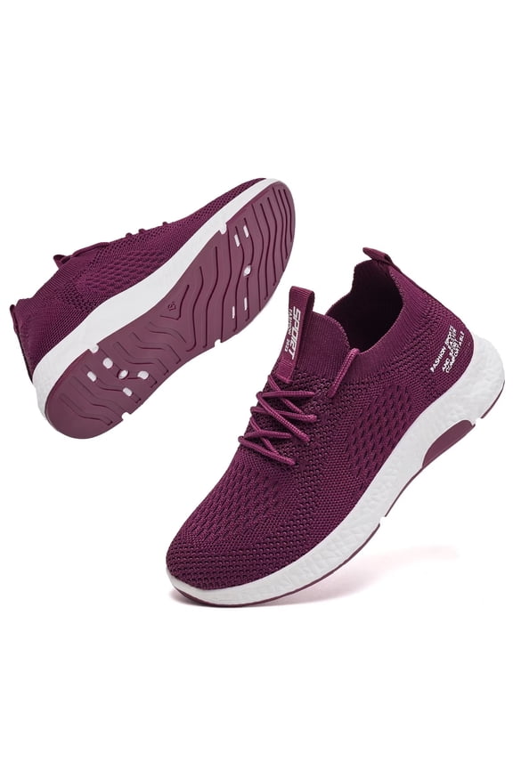 Womens Running Shoes-Memory Foam Shoes Women for Indoor Outdoor Gym Gray 5.5