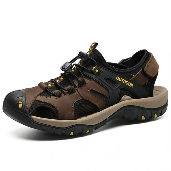 HOBIBEAR Men's Closed-Toe Outdoor Sandals - Lightweight Water Shoes for Hiking, Trail & Summer