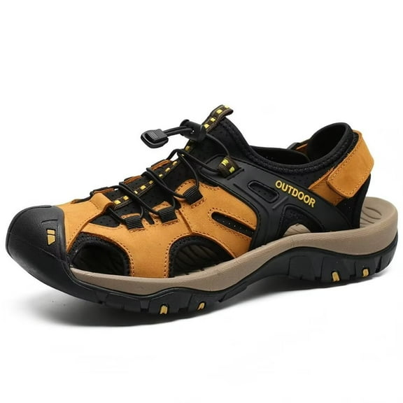 HOBIBEAR Men's Closed-Toe Outdoor Sandals - Lightweight Water Shoes for Hiking, Trail & Summer