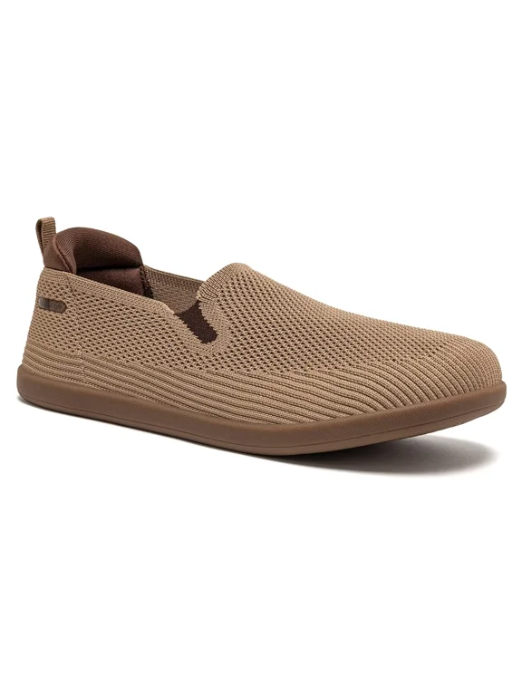 HOBIBERA Women Wide Toe Box Zero‑Drop Barefoot Slip‑on Walking Shoes, Lightweight Embroidered Orthopedic Sneakers for Nurse Work