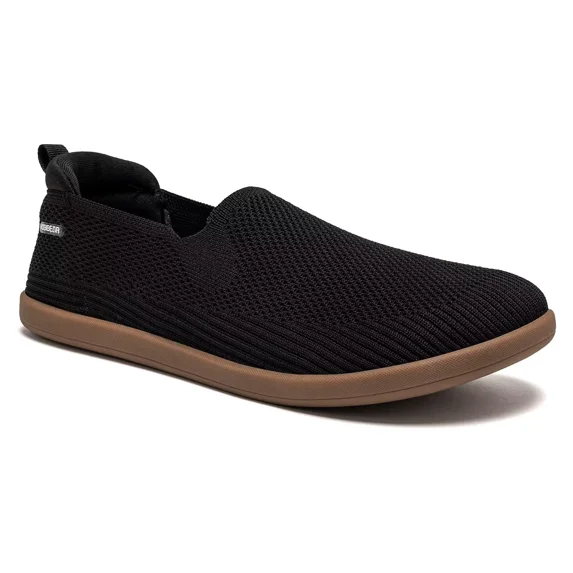 HOBIBERA Women Wide Toe Box Zero‑Drop Barefoot Slip‑on Walking Shoes, Lightweight Embroidered Orthopedic Sneakers for Nurse Work