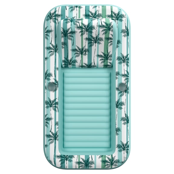 Hobie Inflatable Palm Sun Soaking Lounger with Backrest, Ages 8 & up, Unisex