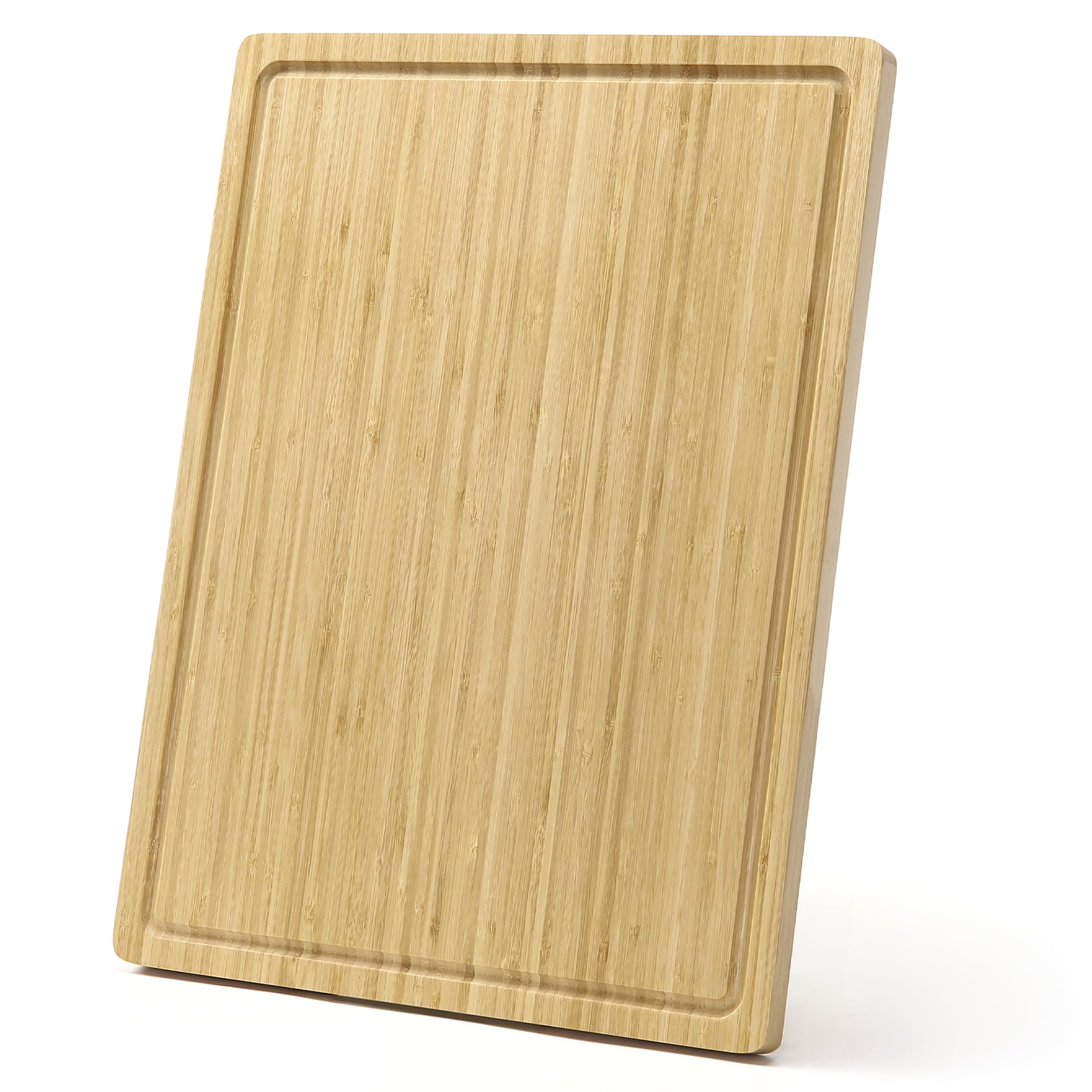 HOBLOC 20 x 15 Inch Extra Large Bamboo Wood Cutting Board for Kitchen, Wooden Chopping Board with Juice Groove for Meat, Vegetables and Cheese