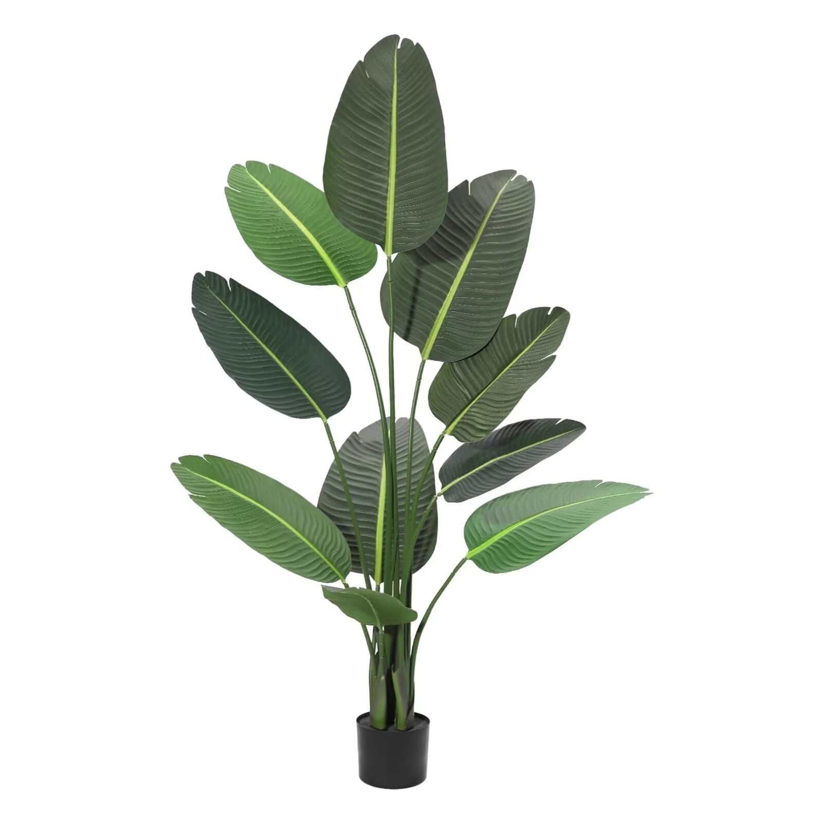 5' Green Plastic Bird of Paradise Potted Floor Plant