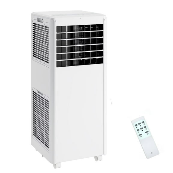 HOBLOC Portable Air Conditioners 8000BTU with Remote Control, Cools up to 350 Sq.ft, 3-in-1 Mini Standing AC Unit Cooling, Dehumidification, Fan, 24-Hour Timer, White