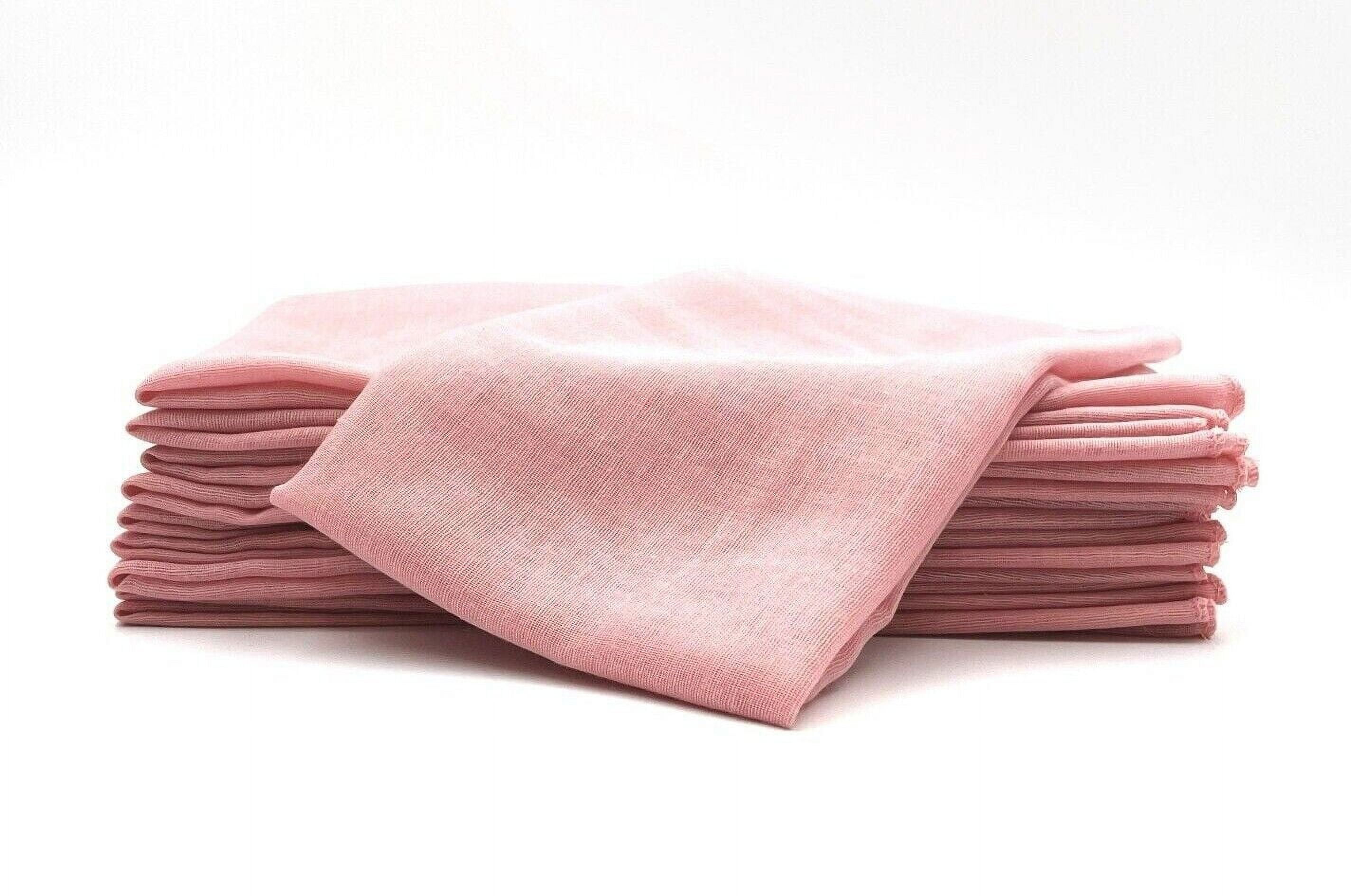 HOCAMAX Gauze Cloth Napkins 20x20 Inches Polyester Soft Dinner Napkins