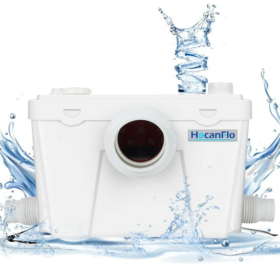HOCANFLO 500W-A-2, 500 HP, 2.1 Amps, 120 V, White Corded Electric Macerator Sewage Plumbing Pump