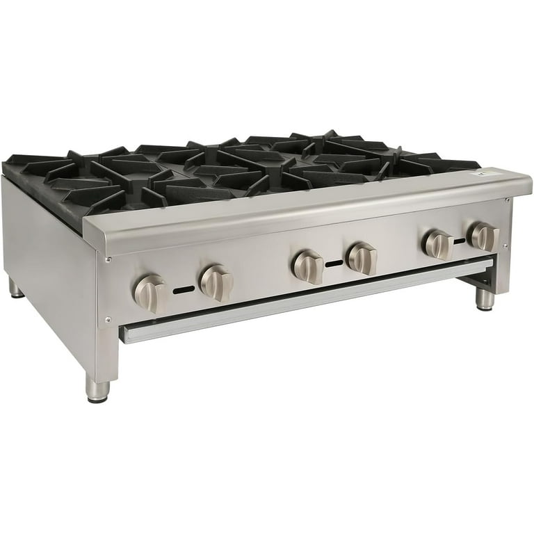 HOCCOT 36 6 Burners Commercial Hot Plate Countertop Range GAS Stove