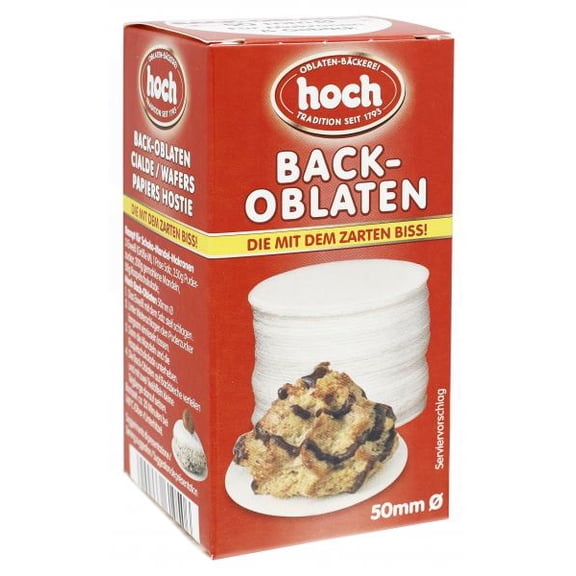 HOCH Oblaten thin baking wafers 50mm/1.96 in dia.