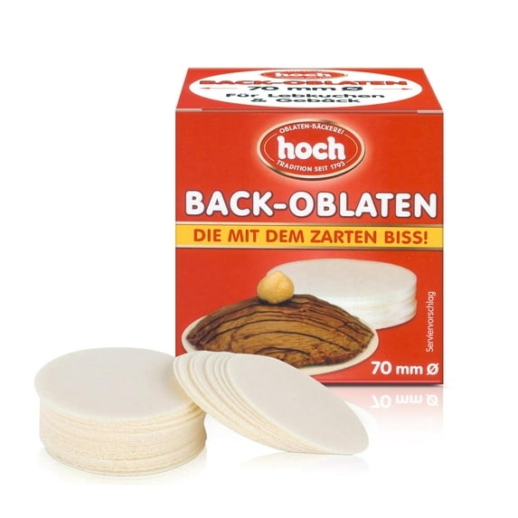HOCH Oblaten thin baking wafers 70mm/2.75 in dia.