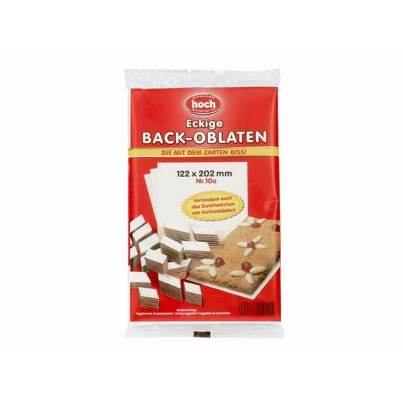 HOCH Oblaten thin baking wafers -RECTANGLE-122mm x 202mm